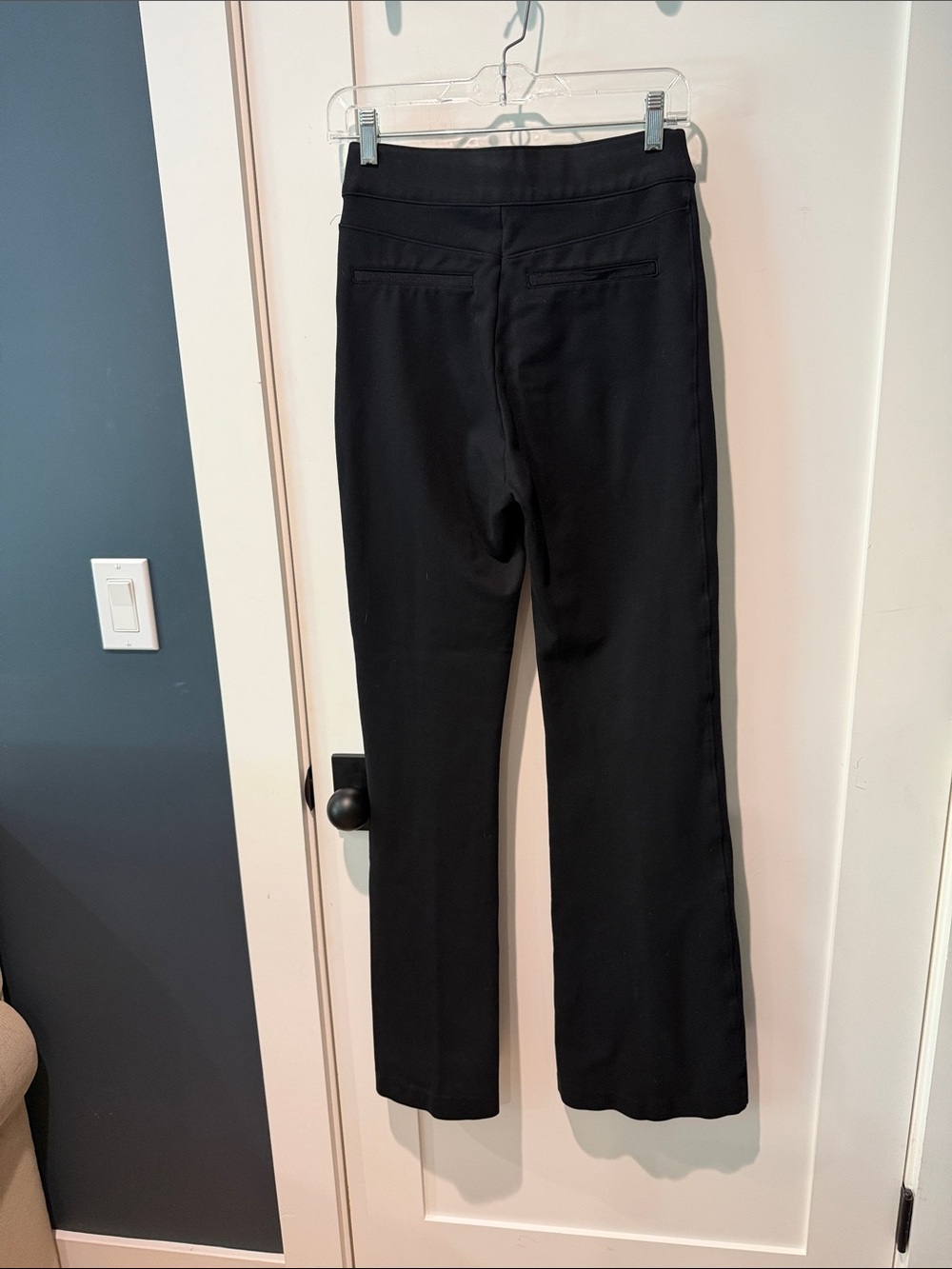 SPANX Black High-Rise Pull-on Flare-Leg Pants - Picture 2 of 2